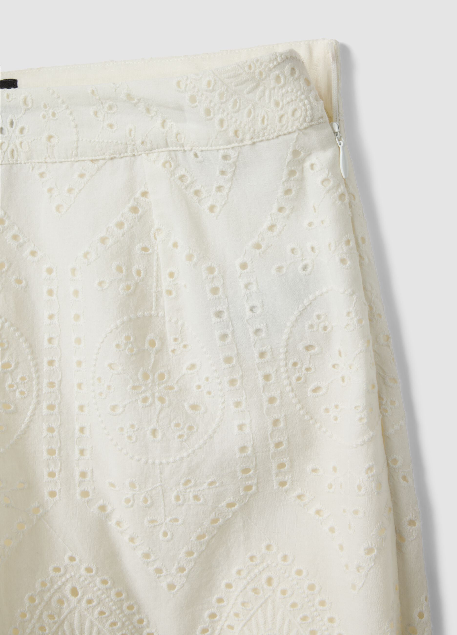 White pure cotton broderie anglaise shorts