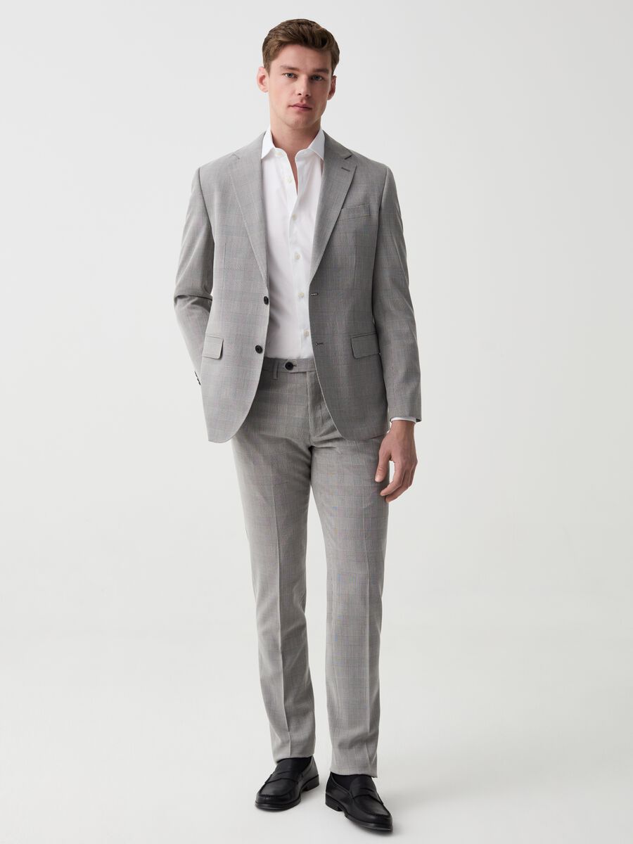Easy-fit trousers with Prince-of-Wales design_0