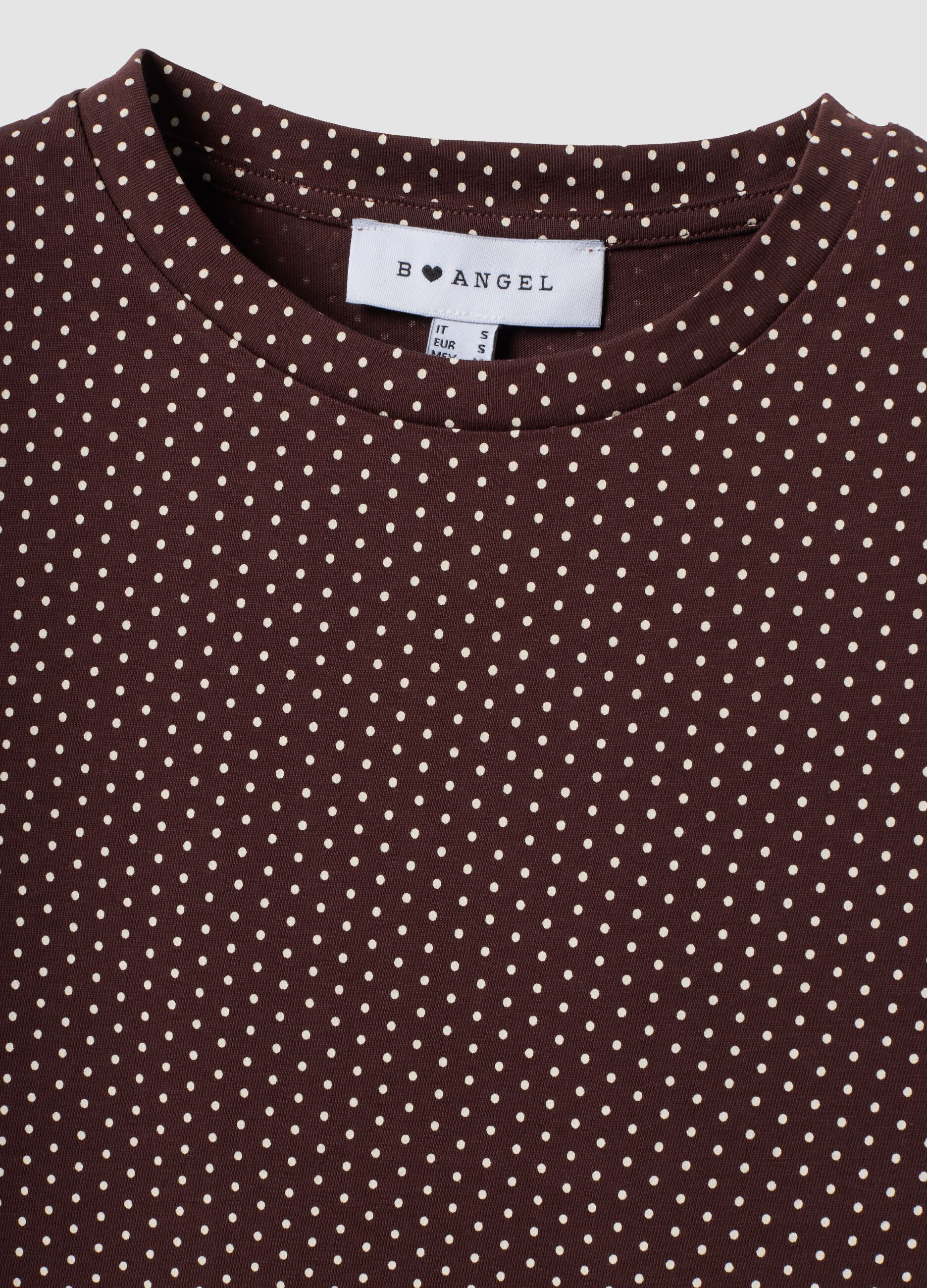 &Kappa;&alpha;&phi;έ cropped T-shirt &alpha;&pi;ό 100% &beta;&alpha;&mu;&beta;ά&kappa;&iota; &mu;&epsilon; &pi;&omicron;&upsilon;ά, regular &epsilon;&phi;&alpha;&rho;&mu;&omicron;&gamma;ή