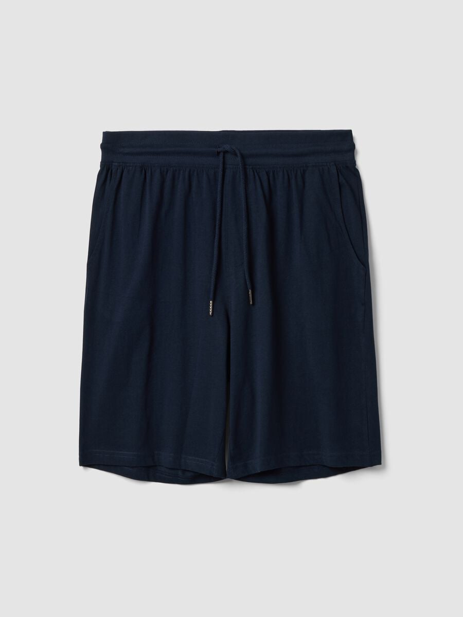 Blaue Pyjamashorts aus Bio-Baumwolle_4