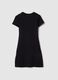Elasticated Cotton Black Fitted Dress for Girls with Star_4
