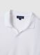 White linen and cotton blend polo regular fit_5