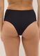Black bikini bottoms with knotted detail in stretchy shaping fabric_2