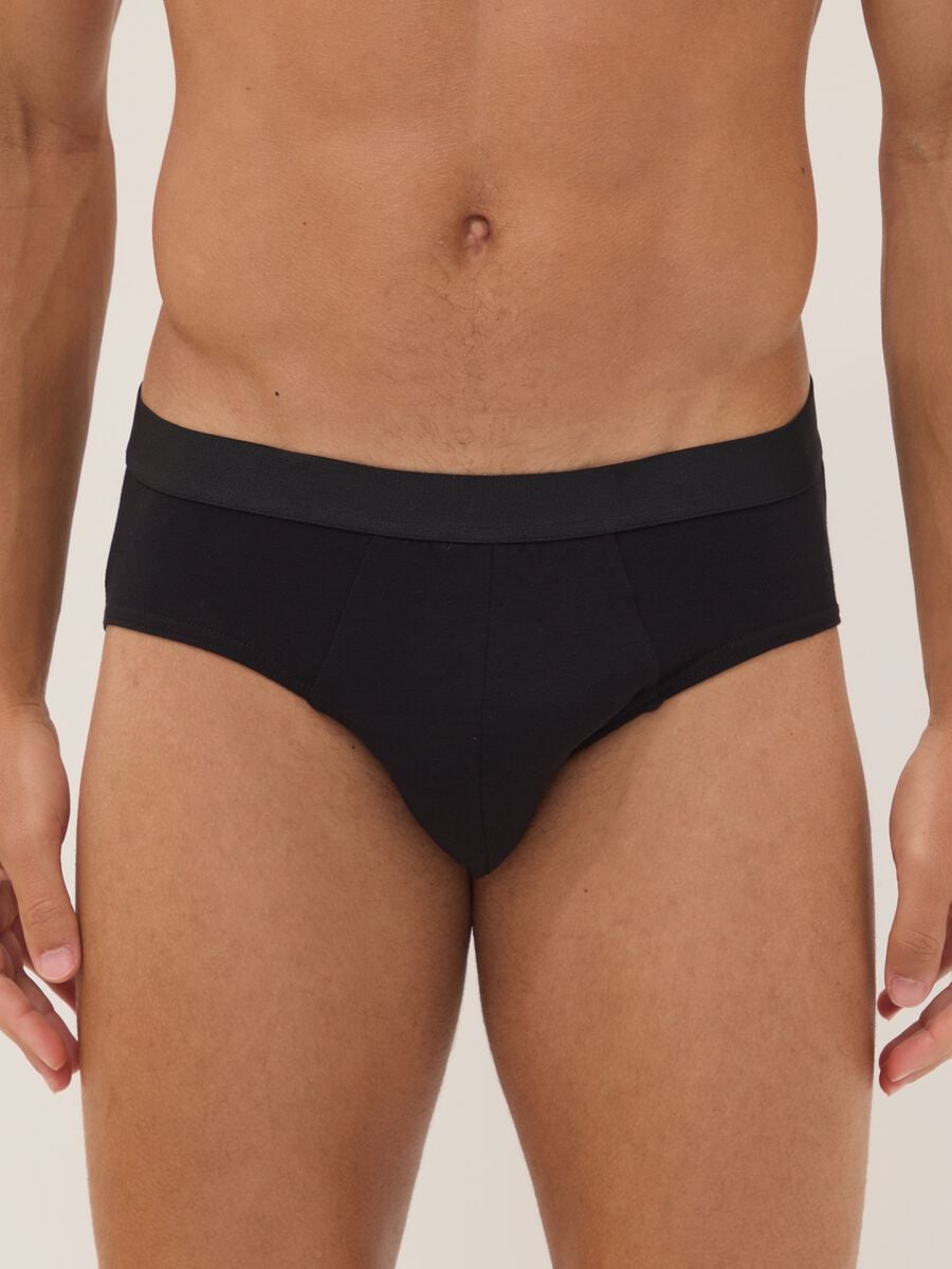 5er-Pack schwarze Herren-Slips aus elastischer Bio-Baumwolle_1