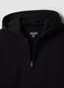 Schwarzer Hoodie aus Bio-Baumwolle mit Reissverschluss_2