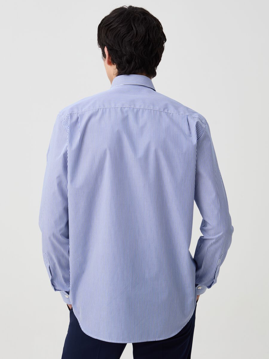 Camicia regular fit in cotone a righe_1