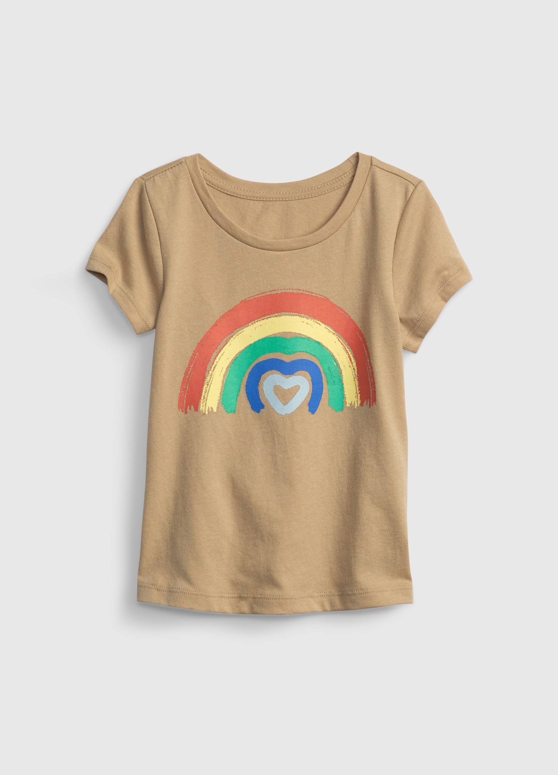 Camiseta con estampado arco iris