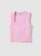 Pink cropped stretch-cotton tank top_4