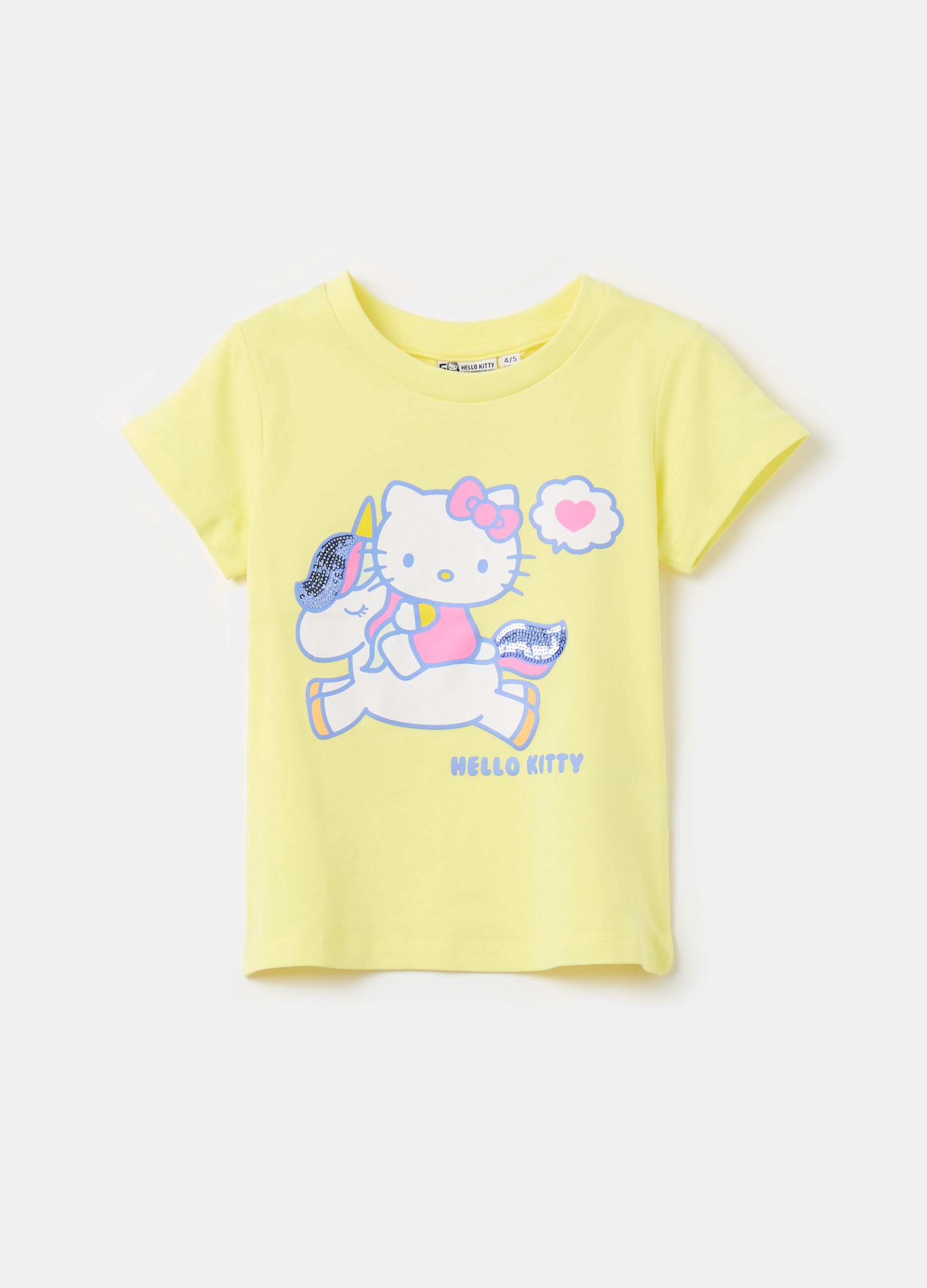 Camiseta estampado Hello Kitty con unicornio