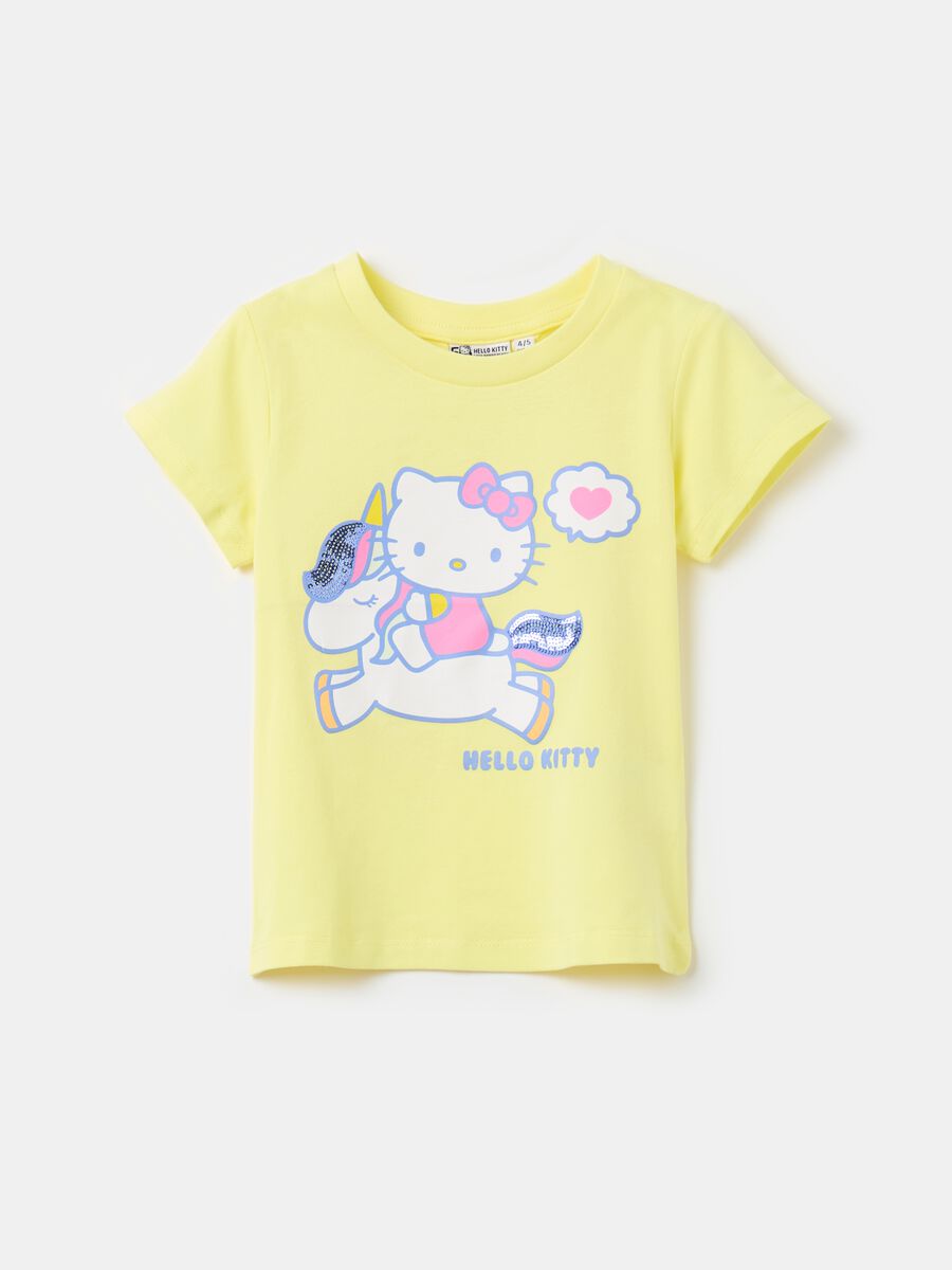 Camiseta estampado Hello Kitty con unicornio_0