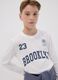 White organic cotton T-shirt with front print for boys_1