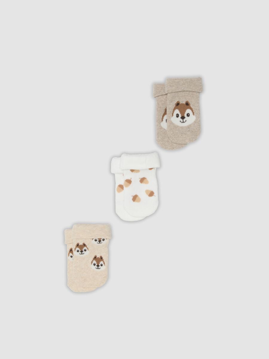 3er-Pack kurze, mehrfarbige Socken aus Bio-Baumwollmix f&uuml;r Baby und Kleinkind_0