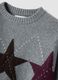 Maglia grigia in tessuto elasticizzato con motivo a stelle over fit_1