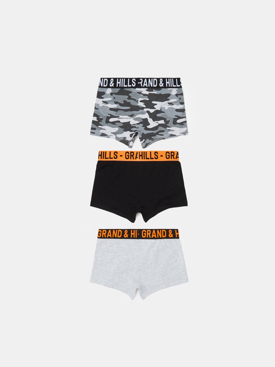 Three-pack camouflage boxer shorts with external elastic_1
