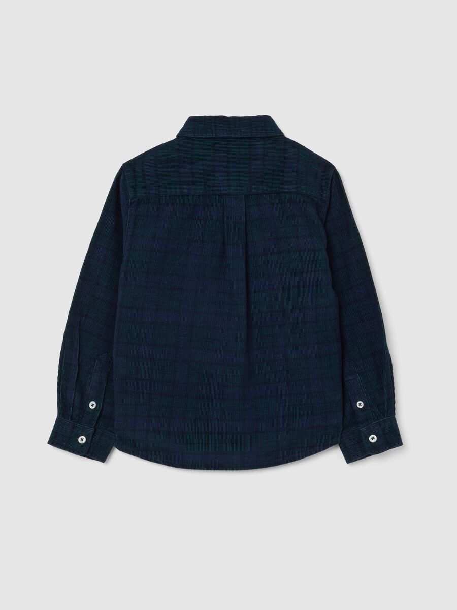 Multicolour checked cotton shirt for kids in regular fit_4