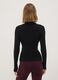Black viscose, silk and stretch wool crew-neck T-shirt, regular fit_3