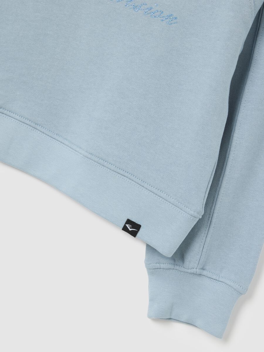 Girls' pure cotton blue sweatshirt regular fit with rhinestones_2
