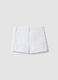 White pure cotton five-pocket shorts_4