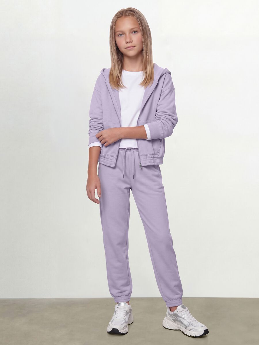 Purple organic cotton hooded sweatshirt_1