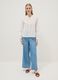 Light blue pure lyocell palazzo trousers with elasticated waist, wide-leg_0