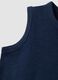 Blue pure cotton vest top with buttons_3