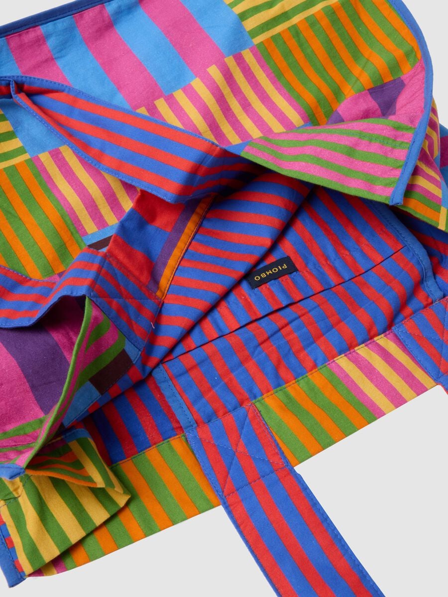 Multicolour striped pure cotton shopper bag_3
