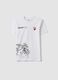 White short-sleeve cotton-blend boys&rsquo; T-shirt, relaxed fit_3