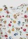 Camiseta blanca de algod&oacute;n el&aacute;stico con estampado floral, corte regular_5
