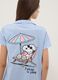 Blue striped pure cotton nightshirt with V-neck_3