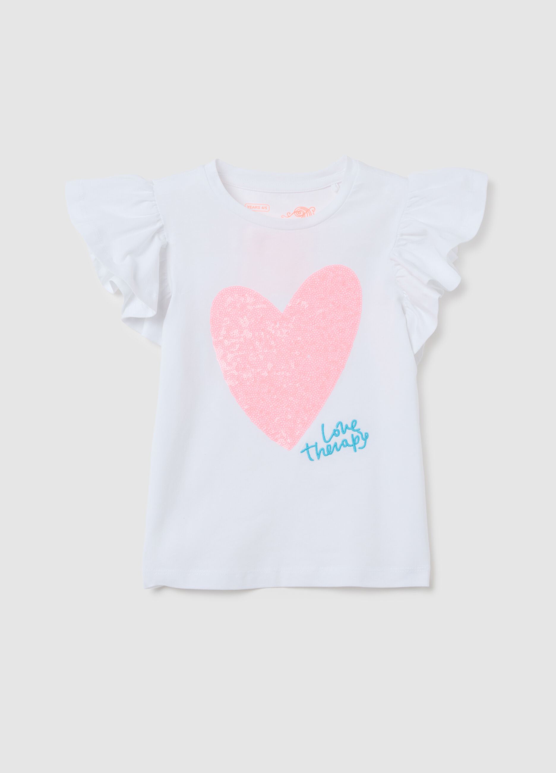 M&auml;dchen-T-Shirt aus wei&szlig;em Stretch-Baumwolle