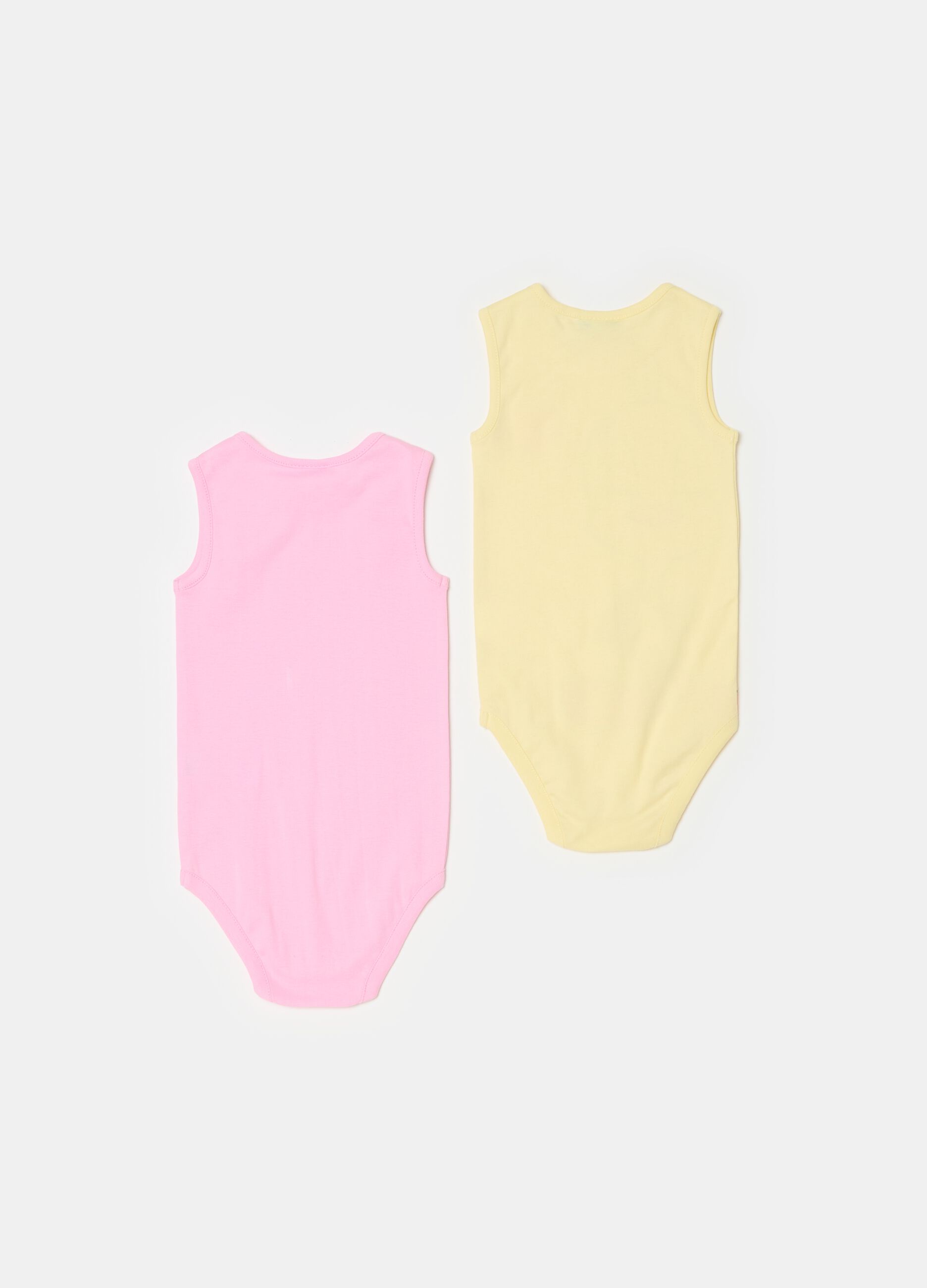 Two-pack organic cotton bodysuits with Tweetie Pie print