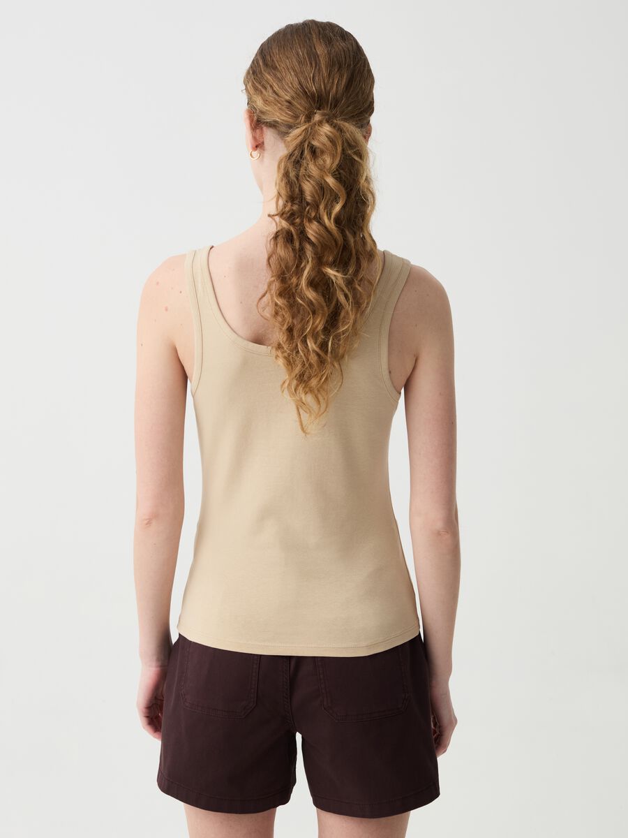 Tank top in stretch cotton_1