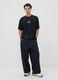 Black PlayStation fitness trousers with contrast piping_0