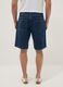 Blue denim Bermuda shorts in cotton blend, regular fit_2
