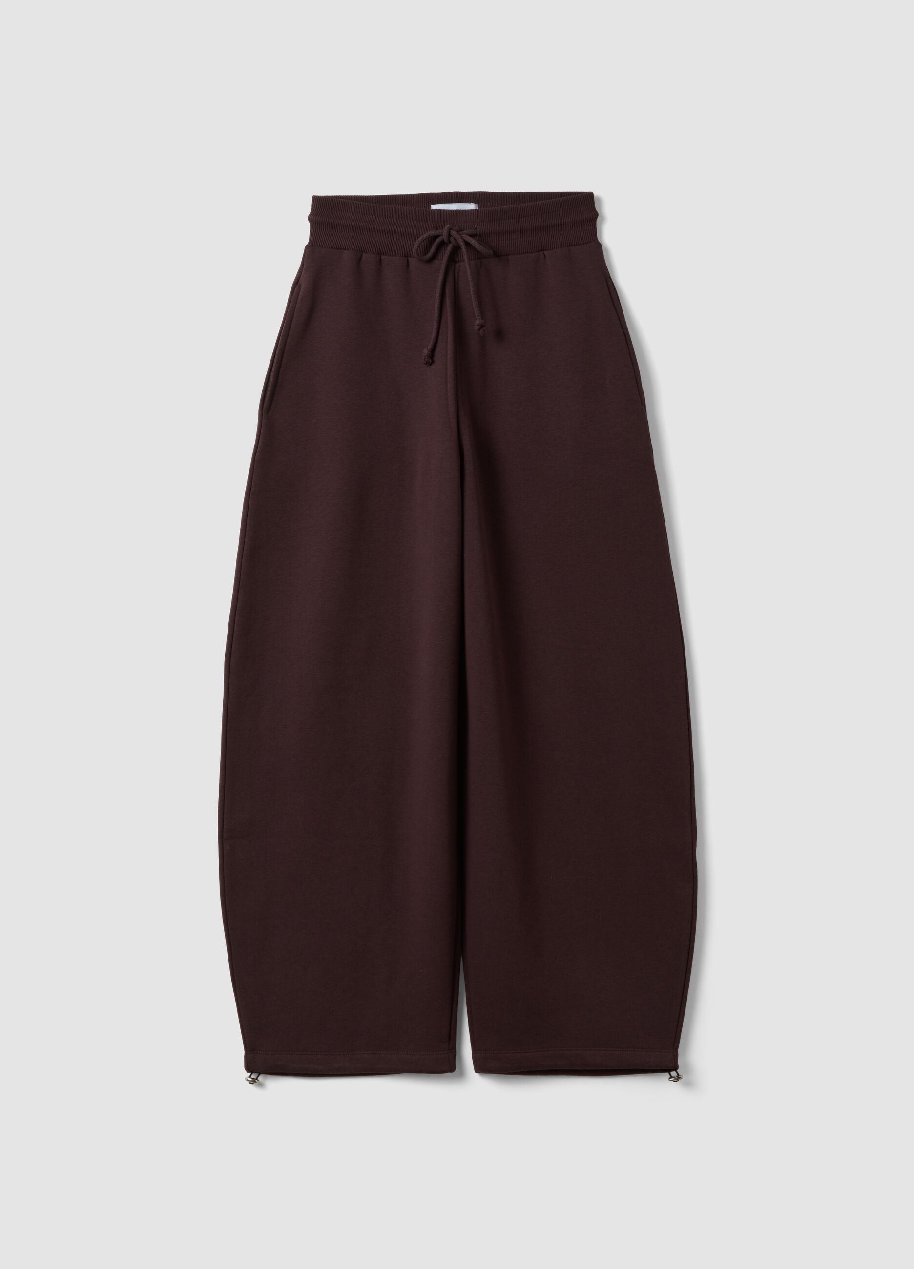 Purple cotton-blend baggy-fit jogger trousers