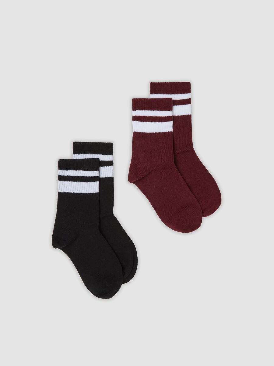 2-pack of multicolour midi socks in stretch organic cotton_0