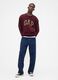 Sweatshirt vermelha com gola redonda_2