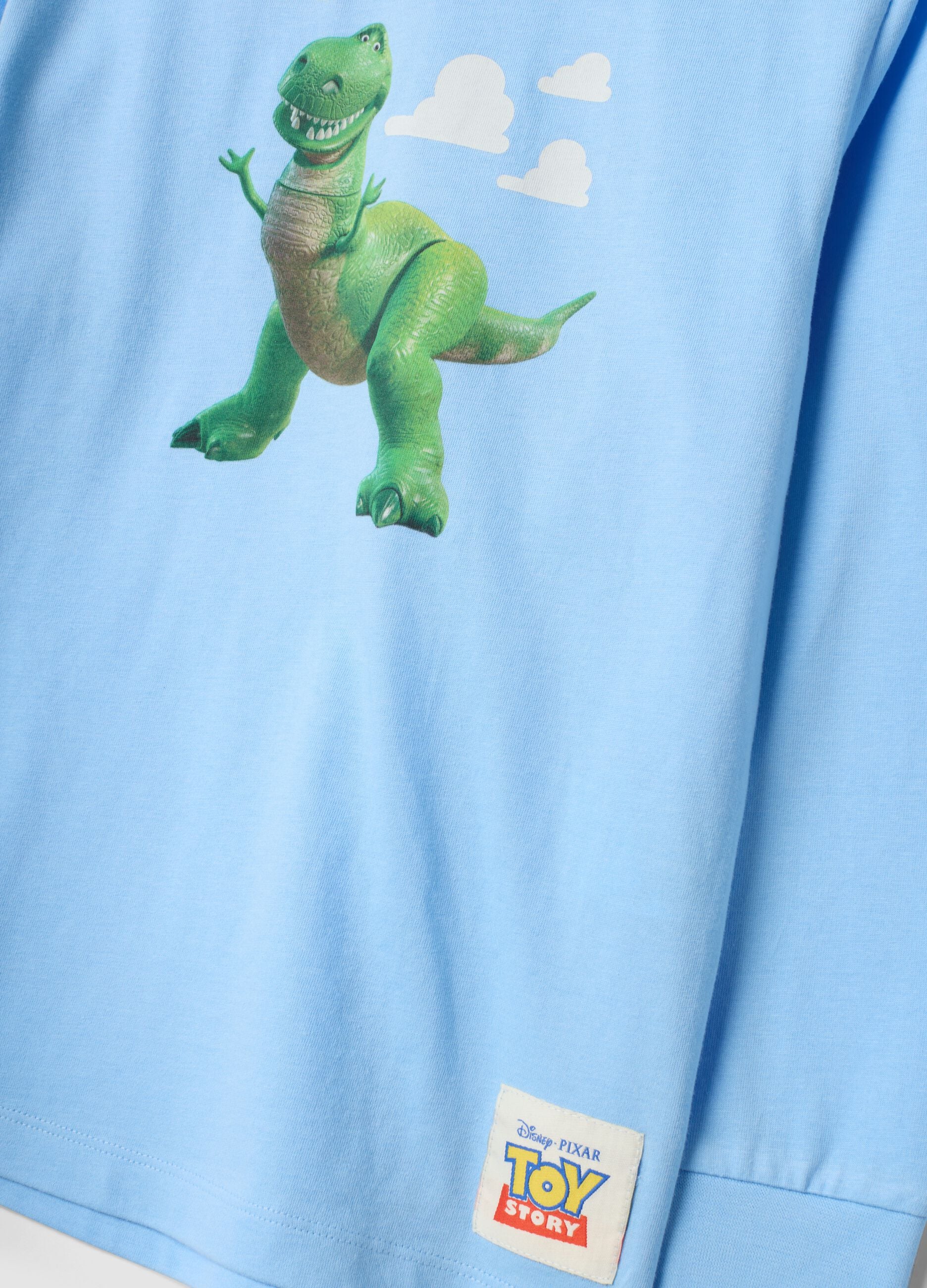Hellblauer Schlafanzug aus reiner Bio-Baumwolle mit Toy Story-Print