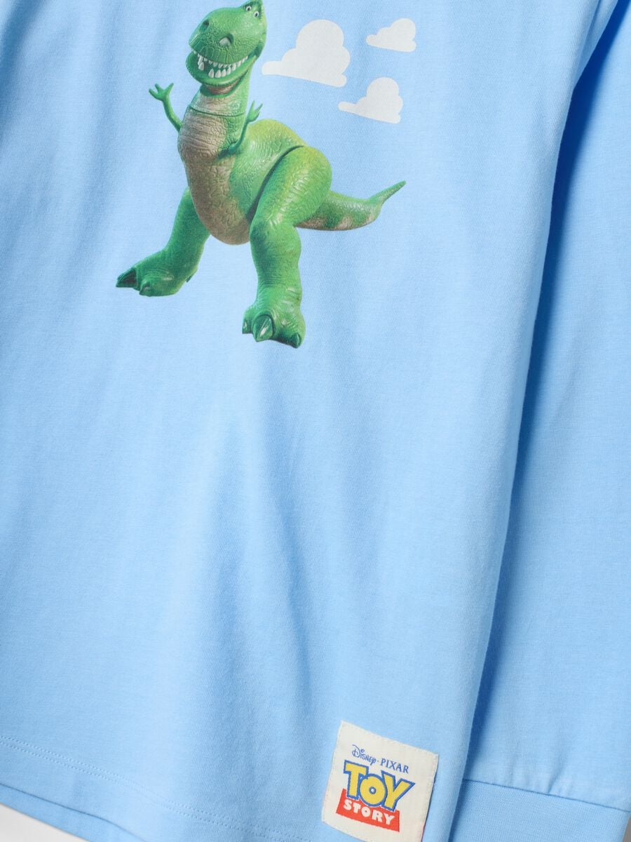 Hellblauer Schlafanzug aus reiner Bio-Baumwolle mit Toy Story-Print_3