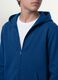 Sweatshirt azul com capuz para rapaz em algod&atilde;o org&acirc;nico, corte regular_2