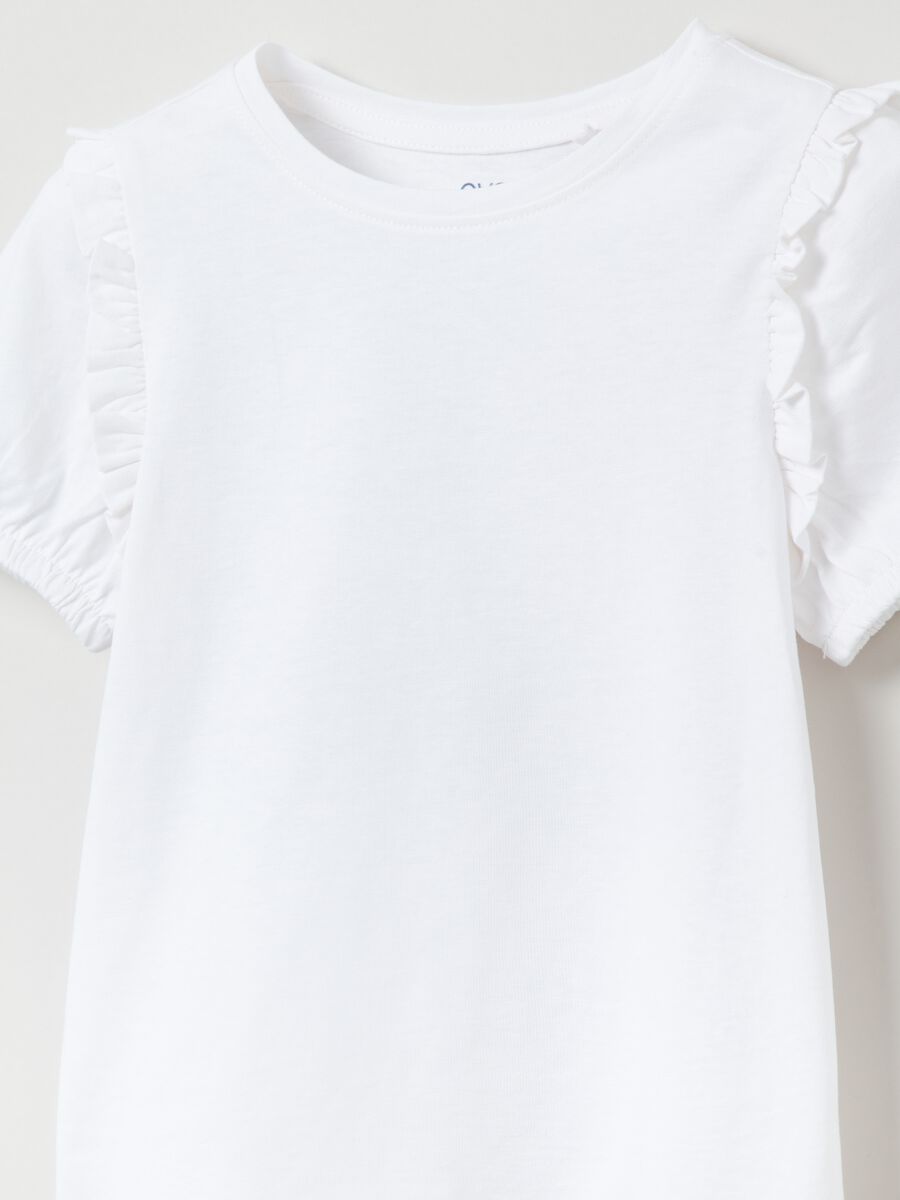Cotton T-shirt with frills_2