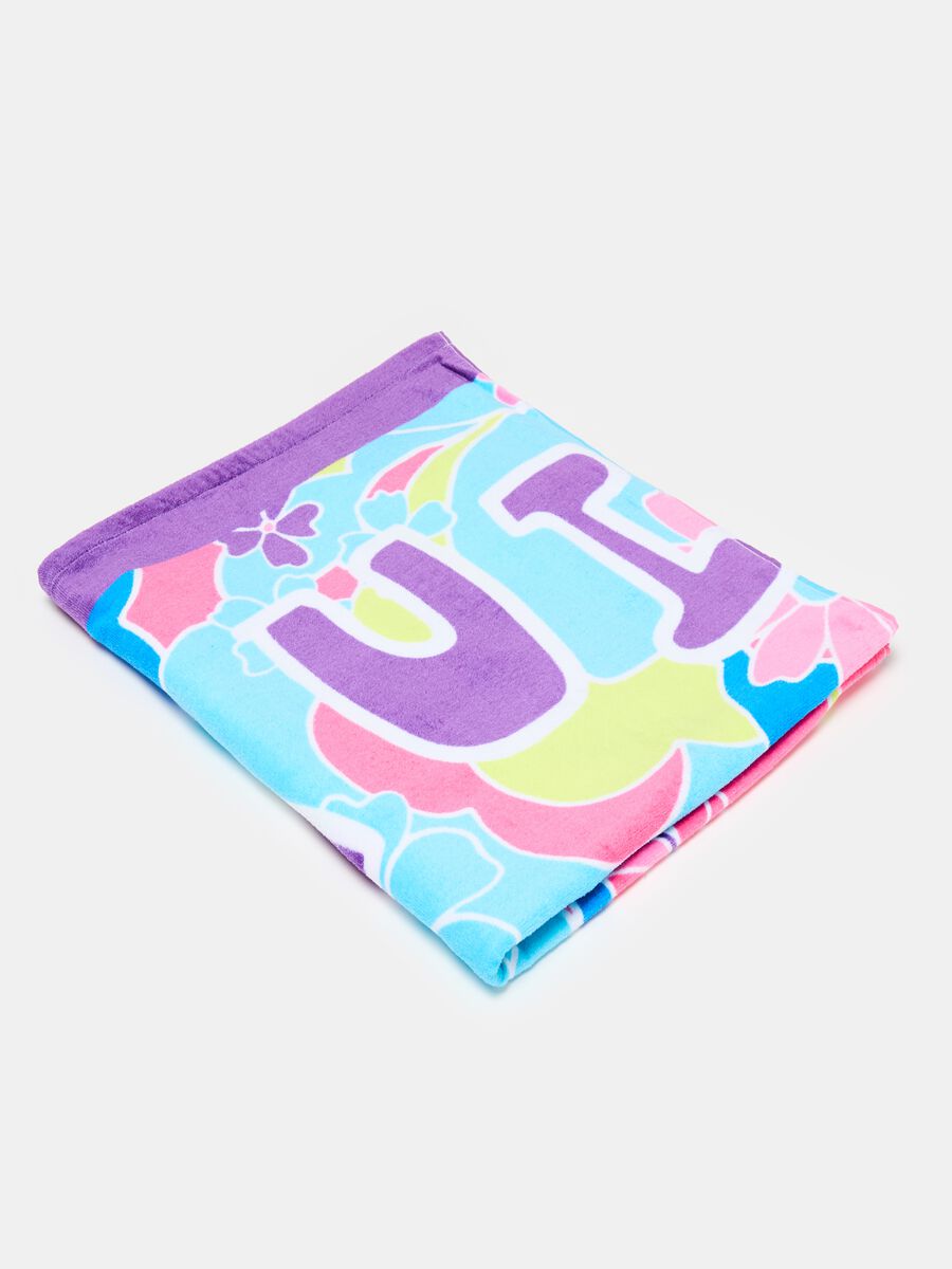 Beach towel with floral print_1