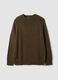 Green cotton-wool blend crew neck jumper_0