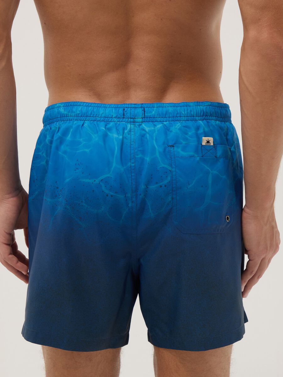 Blue ombr&eacute; swim shorts with elasticated waist_2