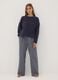 Blue stretch-fabric crew-neck pyjamas_1