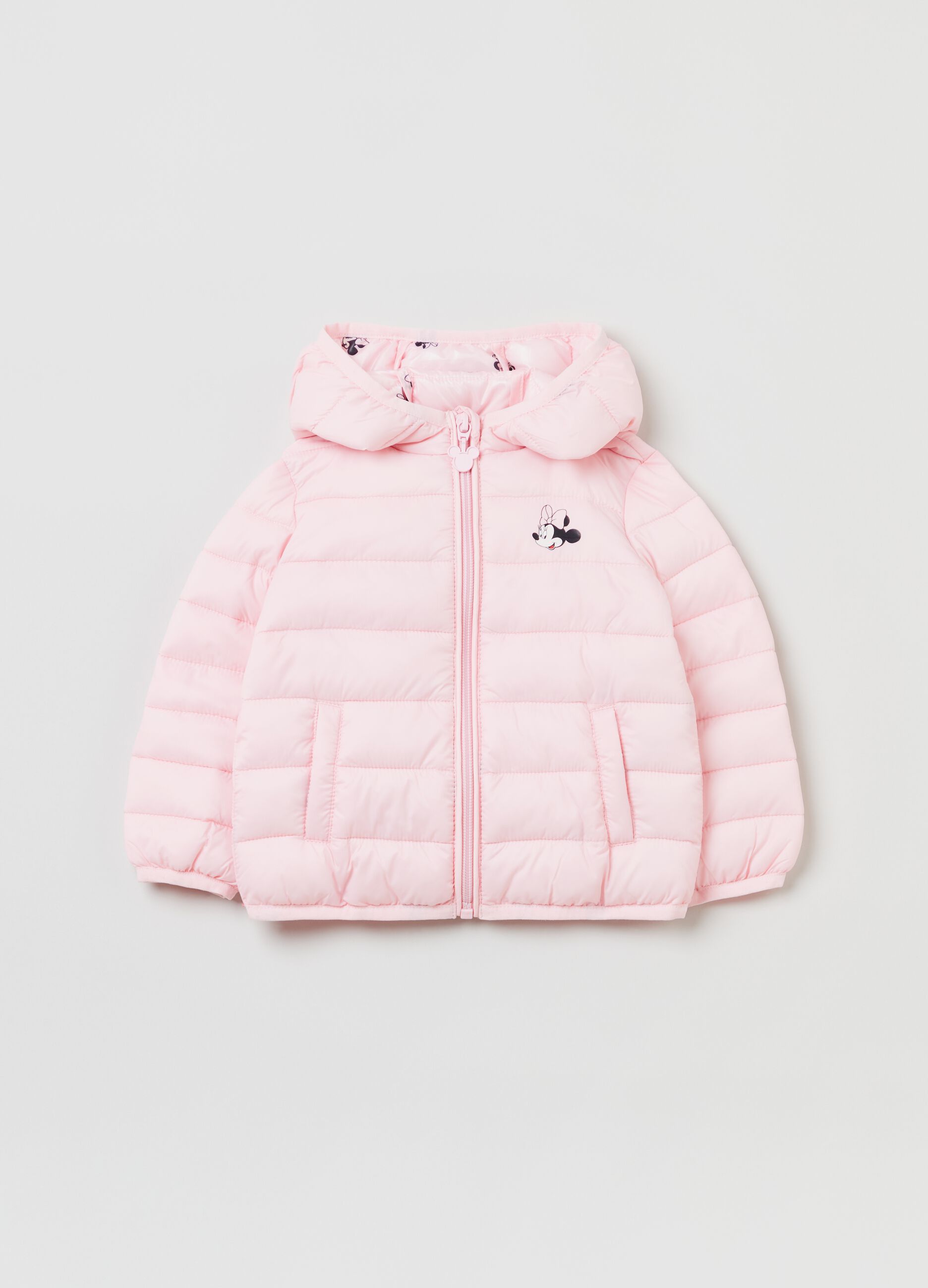 Down jacket with Disney Baby Minnie Mouse print
