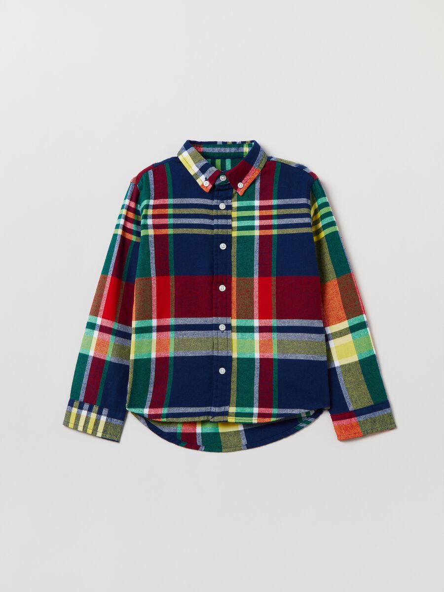 Cotton shirt with check pattern_3