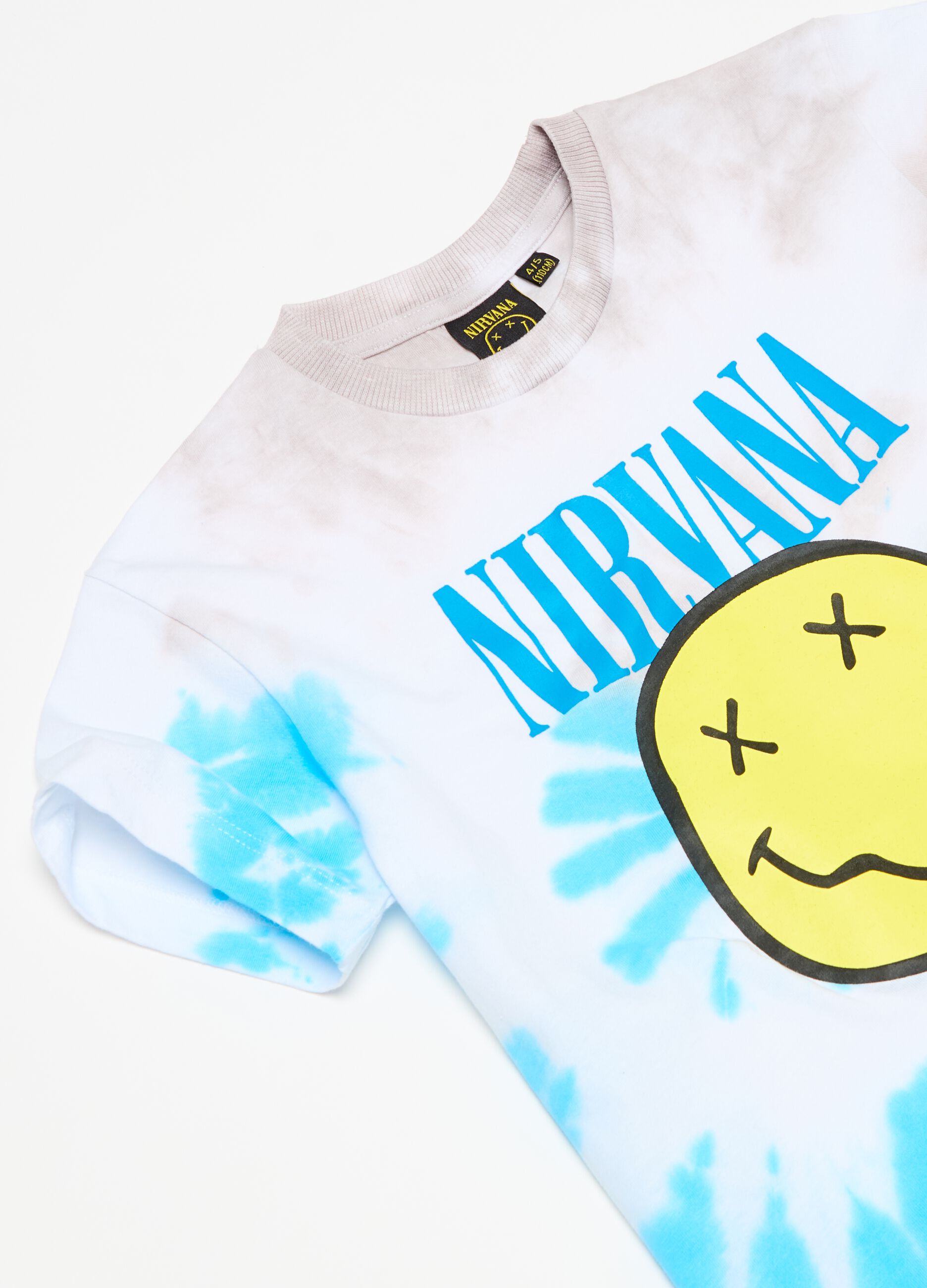 T-shirt Tie Dye con stampa Nirvana