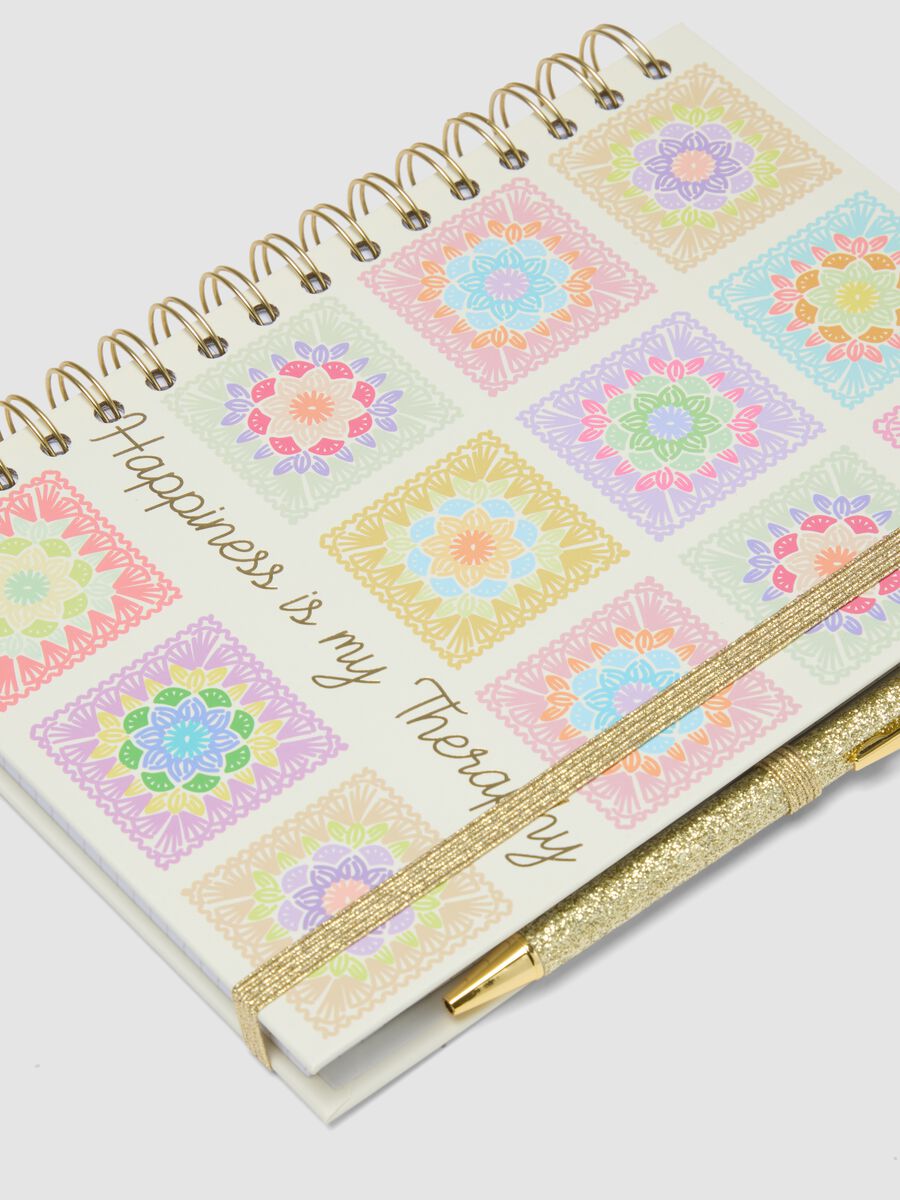 Multicolour notebook with glitter pen_1
