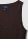 Brown textured stretch vest top_5